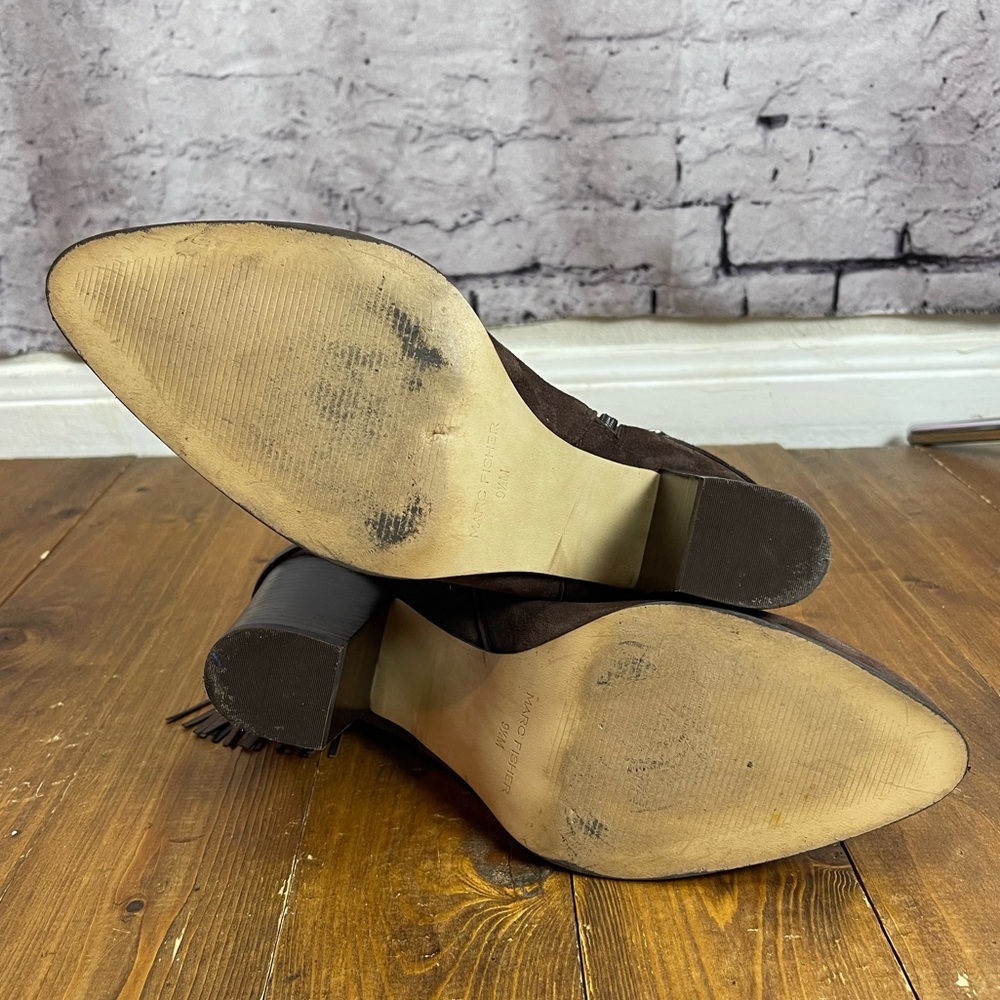 Marc Fisher dark brown suede kava boots size 9.5M - Picture 7 of 10